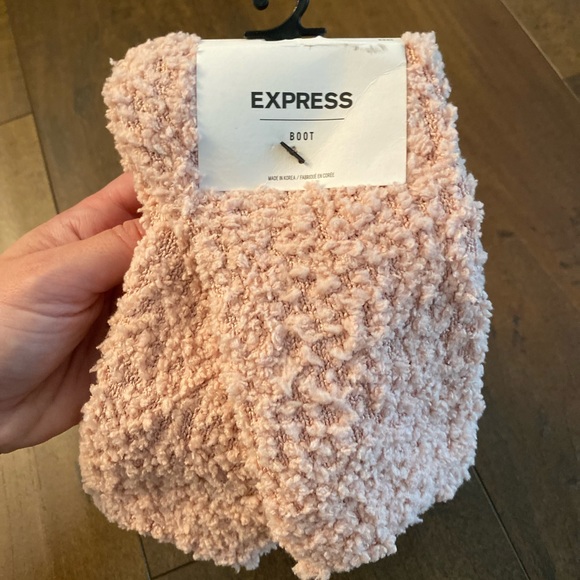 NWT Express Cozy Boot Socks - Dusty Pink - Picture 2 of 5